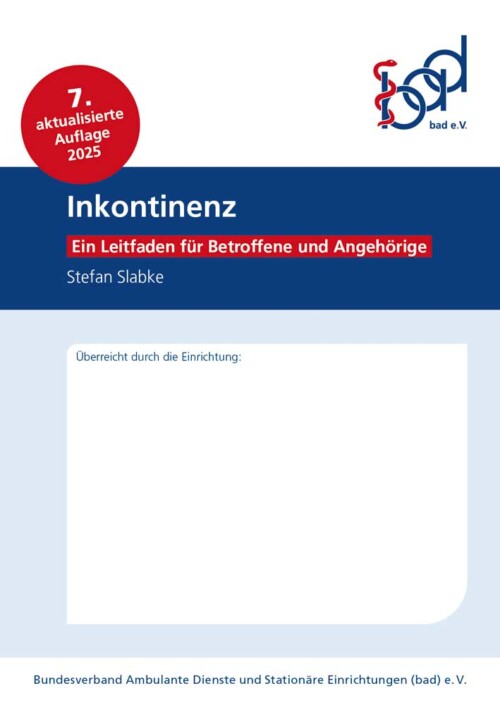 Titel des bad-Leitfaden für Betroffene und Angehörige: Inkontinenz