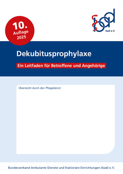 bad-Leitfaden für Betroffene und Angehörige: Dekubitusprophylaxe