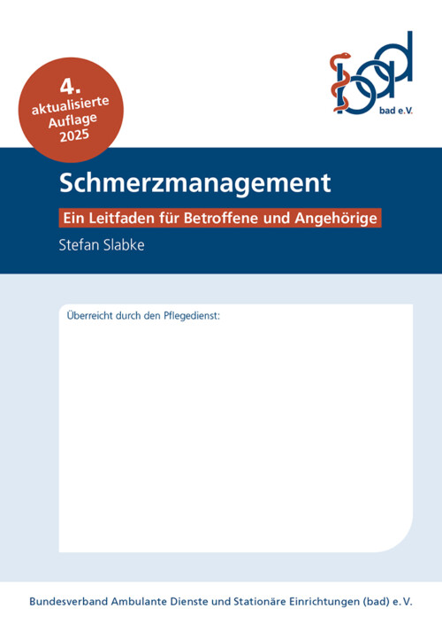 Titel des bad-Leitfaden für Betroffene und Angehörige: Schmerzmanagement