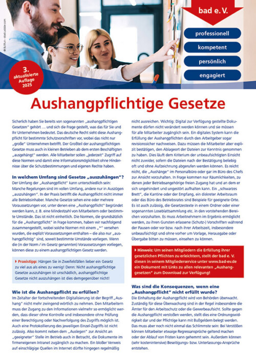 Aushangpflichtige Gesetze 2 Aushangpflichtige Gesetze 1