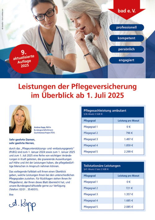 Leistungen der Pflegeversicherung im Überblick 3 Leistungen der Pflegeversicherung im Überblick 1