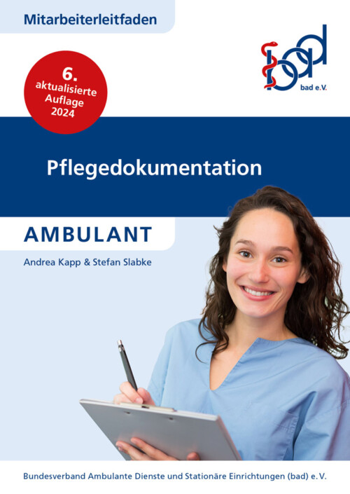 Titel des Mitarbeiter-Leitfadens Pflegedokumentation ambulant