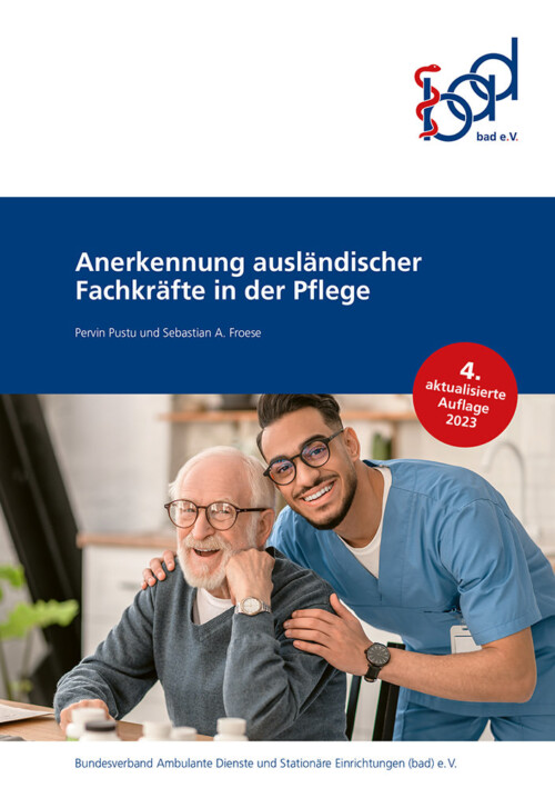 Titel der Broschüre „Anerkennung ausländischer Fachkräfte in der Pflege“