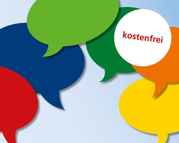 Mehrere farbige Sprechblasen